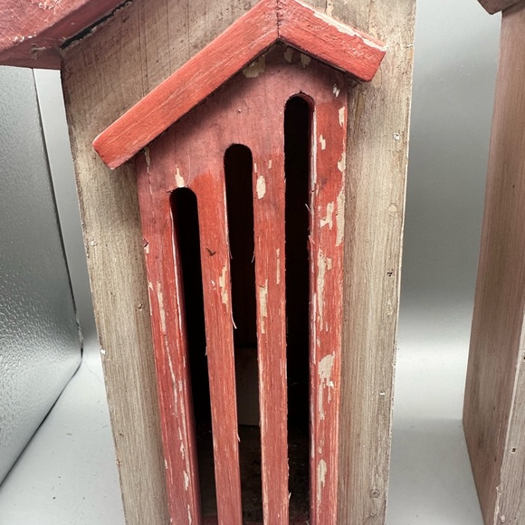 Wooden weathered tealight houses - Picture 2 of 10
